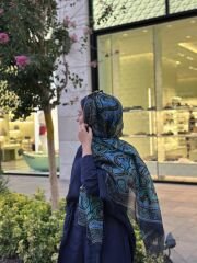 LACİVERT hint ipeği